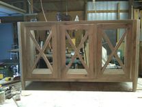 Black Walnut Sink Base W/ Mirror 3 small