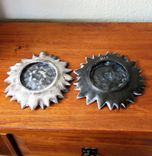 Farmhouse Flower Plaques Black And White Set Of 2 3 small