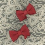 Leather Bow Tie Earrings 5 small