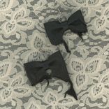 Leather Bow Tie Earrings 3 small