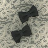 Leather Bow Tie Earrings 1 small