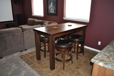 Stunning Walnut Pub Table 2 small