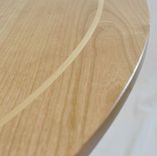 Round Cherry Extension Pedestal Table W/ Maple Inlay 2 small
