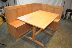 Oak Breakfast Nook / Banquette 4 small