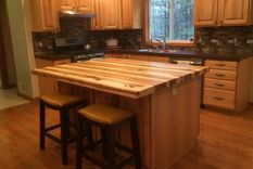 Solid Hickory Bar Top / Island Top 1 small