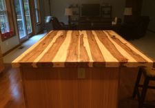Solid Hickory Bar Top / Island Top 3 small