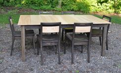 Solid Ash Eight (8) Piece Dining Set 6 small