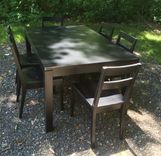 Modern Dining Set With Distressed Finish 4 small