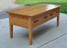 Solid Cherry Coffee Table With Drawers 2 small