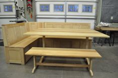 Figured Ash Breakfast Nook / Banquette 2 small