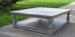 Large Pine Rustic Look Coffee Table 6 small