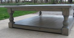 Large Pine Rustic Look Coffee Table 2 small