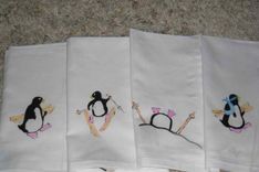 Hand Painted Napkins 1 small