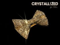 Any Color Fully Crystallized Bow Tie Bling Genuine European Crystals Bedazzled 1 small