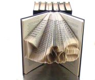 Book Origami -- Personalized Initials Folded Book Art -- Custom Made Book Origami Your Initials 2 small