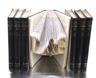 Book Origami -- Personalized Initials Folded Book Art -- Custom Made Book Origami Your Initials 1 small