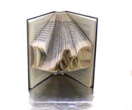 Book Origami -- Personalized Initials Folded Book Art -- Custom Made Book Origami Your Initials 6 small