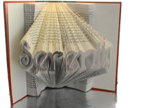 Custom Typography Art - Up To 9 Letters - Book Origami 1 small