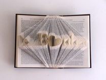 Business Name Typography Art - Book Origami Featuring Your Business Name - Up To 10 Letters 1 small