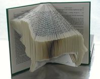Custom Dog Art - Book Origami Dachshund - Folded Book Art 3 small