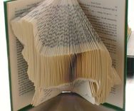 Custom Dog Art - Book Origami Dachshund - Folded Book Art 5 small