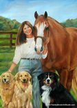 Realistic Oil Portraits Of People With Animals 1 small