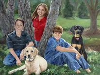 Realistic Oil Portraits Of People With Animals 5 small