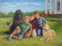 Realistic Oil Portraits Of People With Animals 6 small