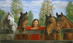 Realistic Oil Portraits Of People With Animals 7 small