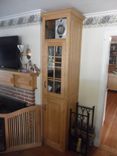 Built In Oak Cabinets W/ Mantlepiece. 3 small