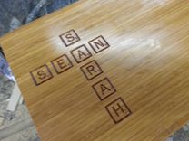Custom Scrabble Tile Cutting Board - Personalize With Your Name 1 small