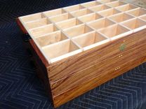 Cocobolo And Maple Wood Tie Boxes With Black Water Buffalo Horn 2 small