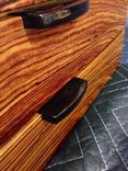 Cocobolo And Maple Wood Tie Boxes With Black Water Buffalo Horn 6 small