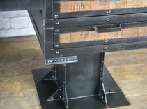 Industrial Sit/Stand Desk, Reclaimed Wood Sit To Stand Desk, Industrial Office Desk, Rustic Up Desk 6 small