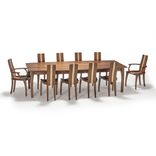 Handmade Dining Table In Solid Wood "Beetleback" 5 small