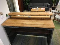 Steel And Reclaimed Hardwood Standing Desk 2 small