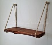 Hanging Shelf- Natural Wood- Live Edge Shelf- Big Leaf Maple- Solid Wood- Shelving- Rustic- Modern 4 small