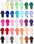 Custom Personalized Name Crystallized Satin Robe Kimono Genuine European Crystals Bedazzled 4 small