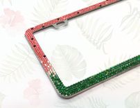 Watermelon Crystal Bling License Plate Frame Bedazzled Crystallized Vanity Car Summer European 1 small