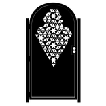 Decorative Steel Garden Gate - Delta Design - Artistic Steel Wall Panel - Custom Gate - Handmade 1 small