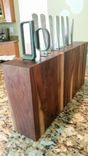Custom Made Walnut Vertical Hand Crafted Chef's Knife Block 4 small