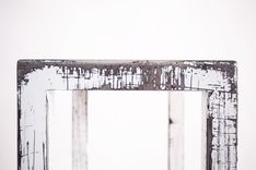 Steel Arctic White Distressed End Table 4 small