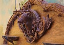 Hand Carved Whitetail Desk 2 small