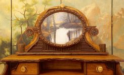 Adirondack Rustic Dresser With Original Oil Painting 4 small