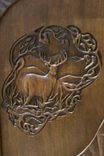 Rustic Walnut Carved Cabinet 3 small