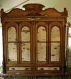 Adirondack Rustic Armoire Cabinet With Owl Carvings 5 small