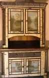 Rustic Hutch With Oil Paintings 2 small