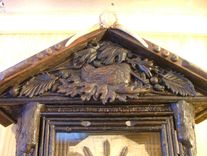Adirondack Rustic Carved Wall Clock 3 small