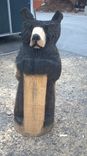 Standing Chainsaw Carved Black Bear Sculpture With Customizable Sign 2 small
