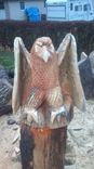 Chainsaw Carved Eagle With Folded Wings 1 small